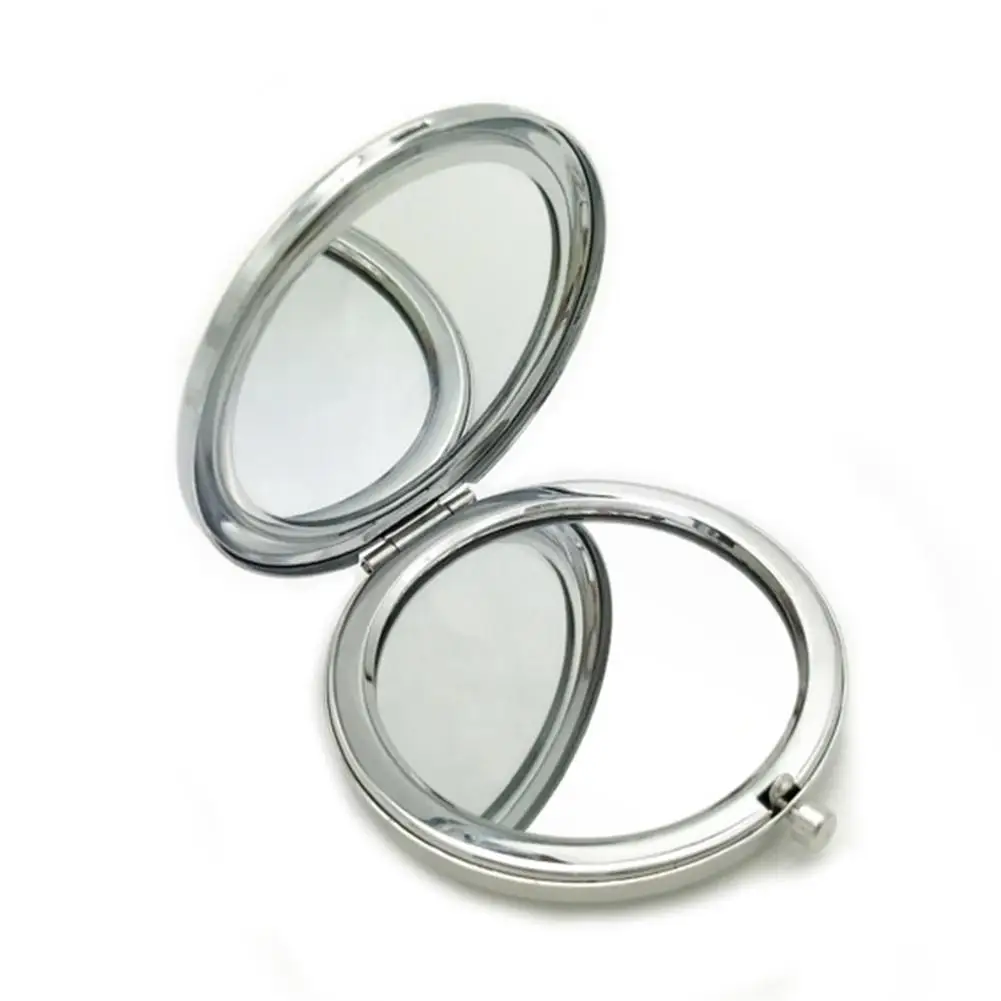 Модные изысканные одноцветные зеркальные портативные круглые металлические двустороннее зеркало женские косметические зеркала для подарка аксессуары для красоты