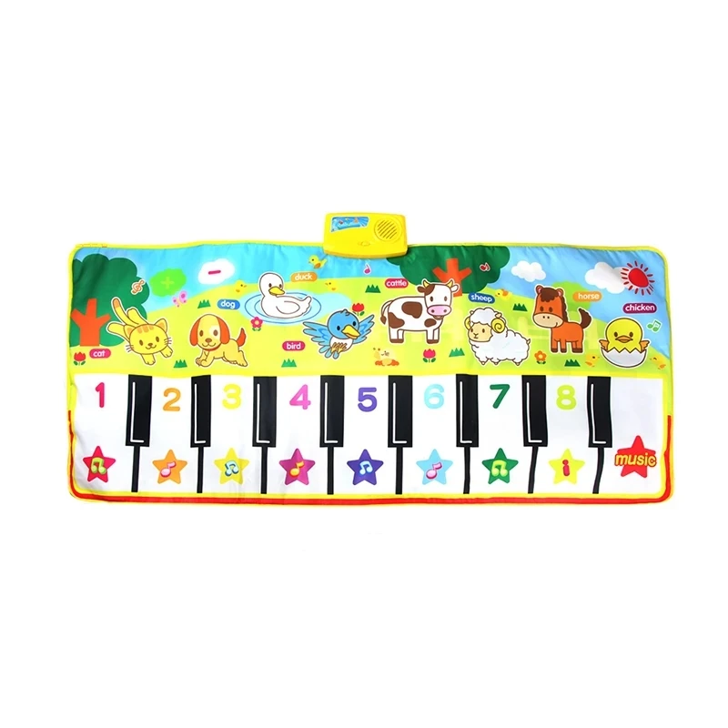 Tapete Musical de gran tamaño para bebé, juguetes de Piano, colchoneta Infantil de juego de música para niños, Educación Temprana, regalos para niños