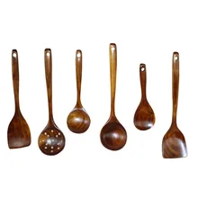 Акация мангиум Толстая ручка Деревянная Лопатка деревянная ложка антипригарный горшок только кухонная Лопатка деревянная ложка длинная ручка ладель порри