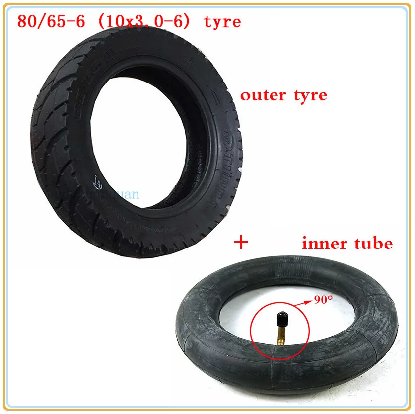10 дюймов 80/65-6 шин внутренние трубы 10x3. 0-6 Электрический скутер утолщаются расширенные надувные дорожные шины E-Bike износостойкий шины