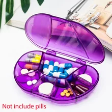 ABS съемный чехол для хранения, коробка для таблеток, Диспенсер, многодневный контейнер, портативный прозрачный органайзер для лекарств, 8 ячеек