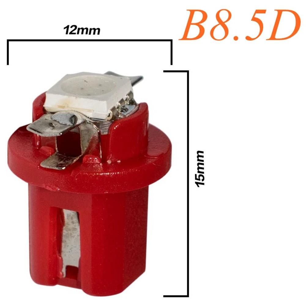 10Pcs B8.5D B8.4D B8.3D T3 T4.2 T4.7 T5 T6.5 T10 W5W LED 전구 자동차 계기판 램프 자동 대시 보드 온난화 표시 등