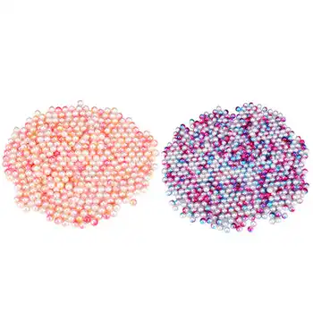 

700Pcs Plastic Simulated Pearl Imitation Pearl Beads Makeup Box Organizer Storage Box Decoration DIY Beads