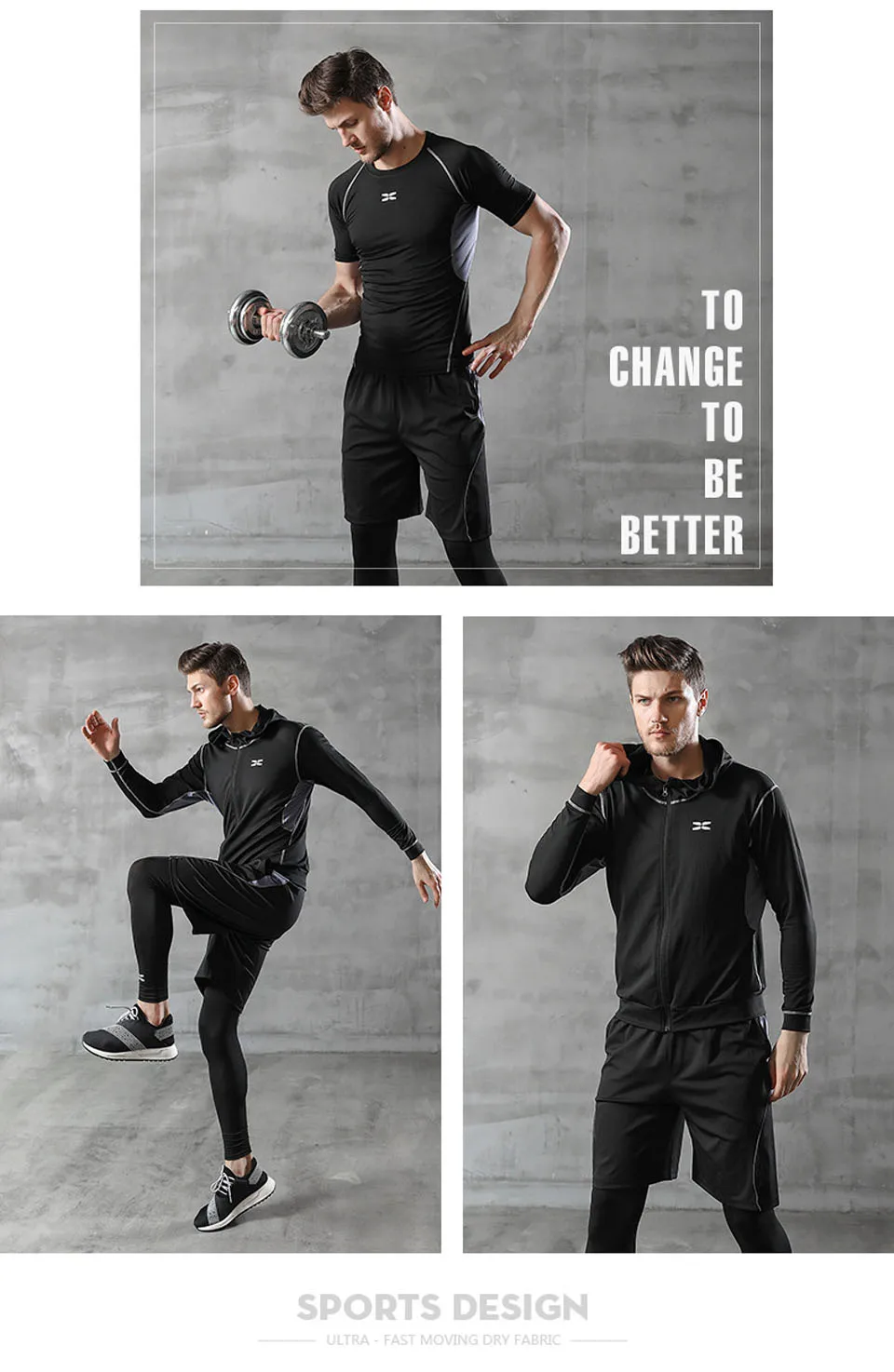 5 шт./компл. мужской спортивный костюм спортивная тренировочная компрессионная одежда для бега для гольфа спортивная одежда упражнения тренировка колготки