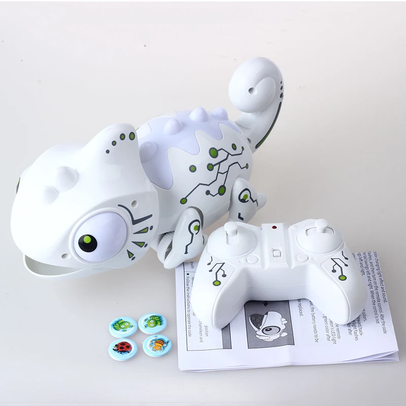 RC робот-динозавр Хамелеон ПЭТ со сменным светом дистанционное управление; Электроника модель животных Забавный подарок игрушки для детей
