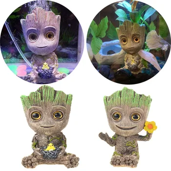

Cute Tree Man Aquarium Air Bubbler Decorations Oxygen Pump Resin Crafts for Fish Tank Decor with Air Bubbler Stone for Aquarium