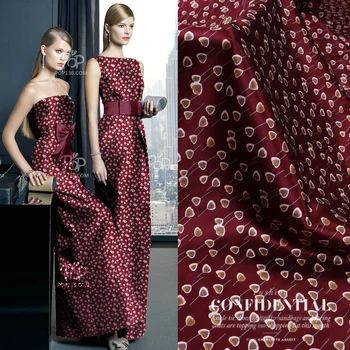 

Summer New Brand Design Digital Print 140cm 93%silk 7%spandex Charmeuse Fabric for Dress Diy Sewing Free Shipping Elastic Cloth