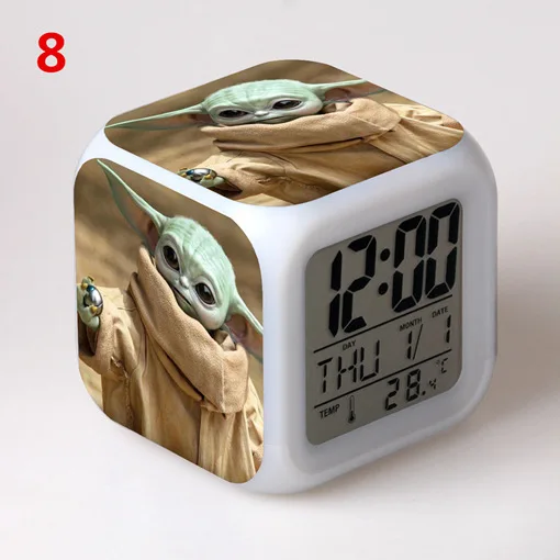 Reveil Numerique Bebe Yoda Une Piece Le Mandalorian Enfant Veilleuse Lumineuse 7 Couleurs Horloge Jouets Pour Garcons Et Filles Cadeau Aliexpress