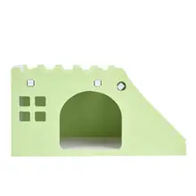 Большая сделка изысканный хомяк дом просмотра палубный дом для домашних питомцев Хомяки-свинка, хомяк гнездо с лестницей зеленый