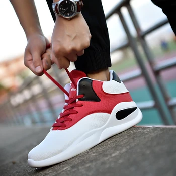 

Men's shoes winter 2019 warm high-top basketball shoes anti-skid shock absorbing combat boots athletic shoes casual shoes