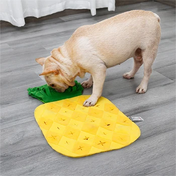 

Dog Teeth Leakage Training Sound Pineapple Sniffing Pad Niffing Nose Training Pad Washable Dogs Mat Pet Accessories