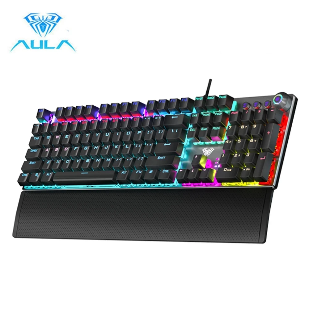 AULA F2088 Mechanical Gaming Keyboard Anti ghosting 104 brown Switch blue Wired Mixed Backlit Keyborad for Game Laptop PC|Keyboards| - AliExpress