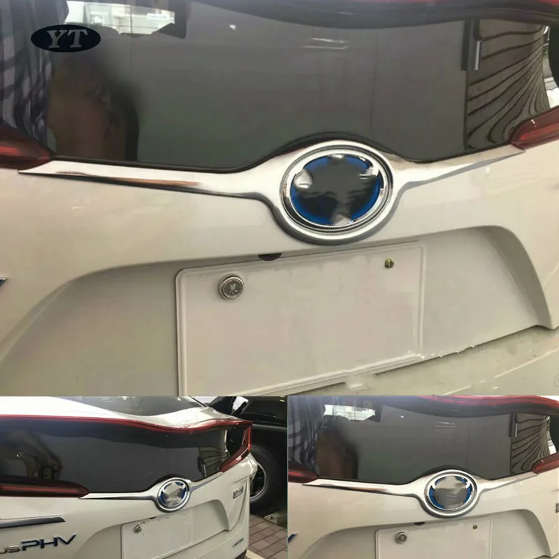 Автоматическая задняя дверца отделка, хвост отделка багажника для PRIUS PHV, хромированные аксессуары для автомобиля