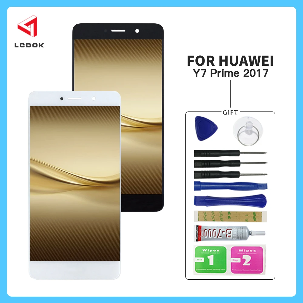 Высококачественный ЖК-для Huawei Y7 Prime 2017 Nova Lite + TRT-L53 TRT-L21 ЖК-дисплей с сенсорным