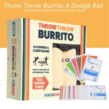 

Burrito Throw Dodgeball Throwing Card Game Board Games for Family Home Party Play Cards Reducing Pressure Prop Gift