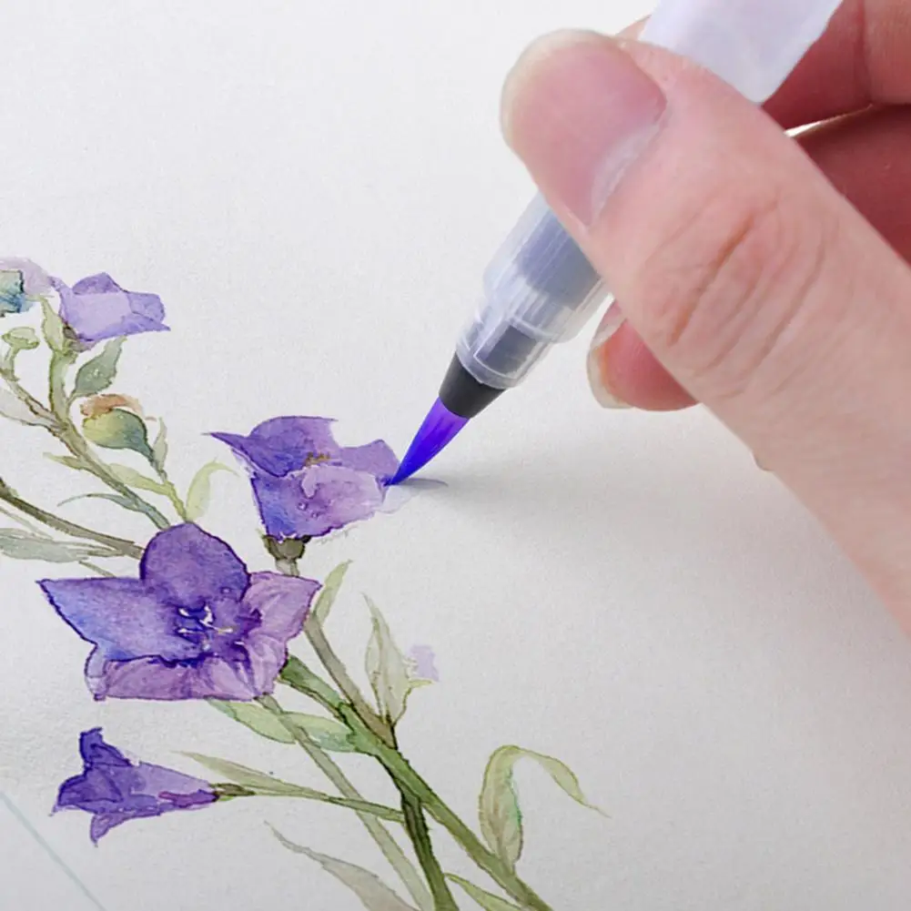 

1/3Pcs can be filled with watercolor Brush Pen drawing pen soft head art painting school office Art supplies Gift