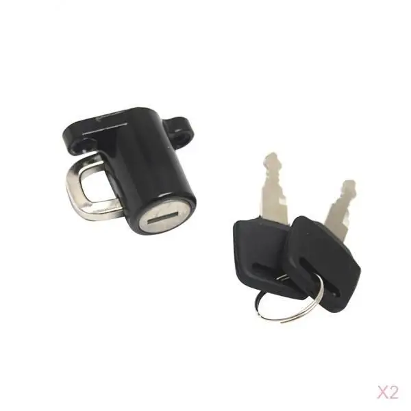  2pcs Anti-theft Motorcycle Bike Security Helmet Lock Hanger and 2 Keys Motorcycle Accessory 