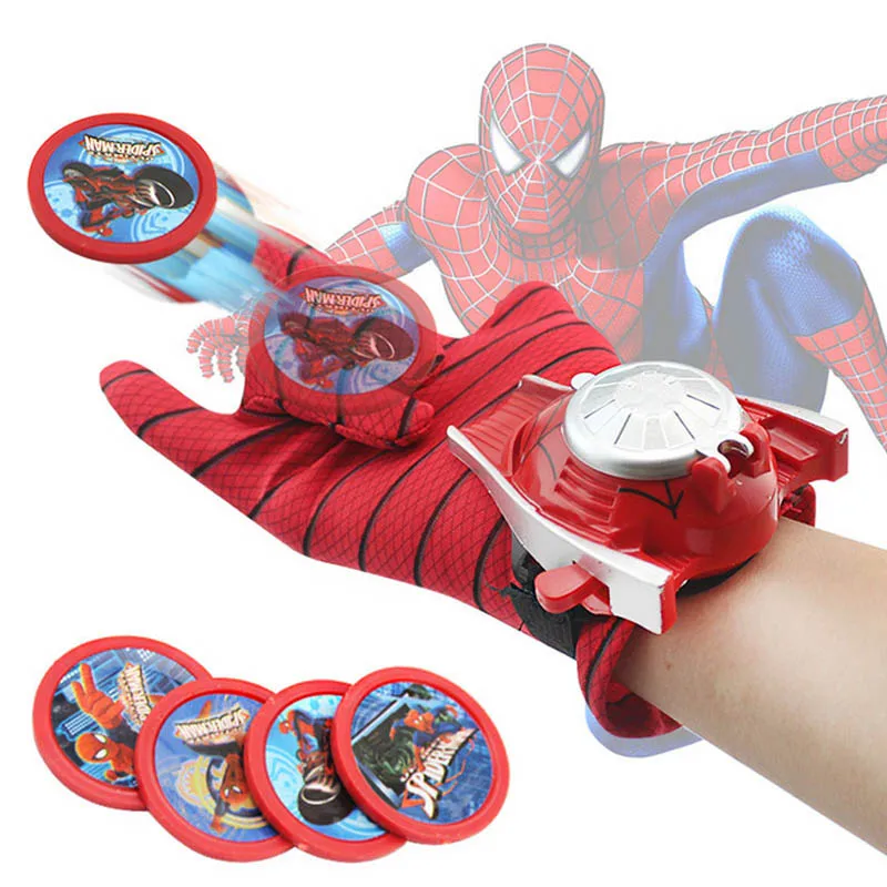 5 стилей ПВХ 24 см Бэтмен перчатка Фигурка Человека-паука пусковая игрушка для детей подходит Человек-паук косплей игрушки