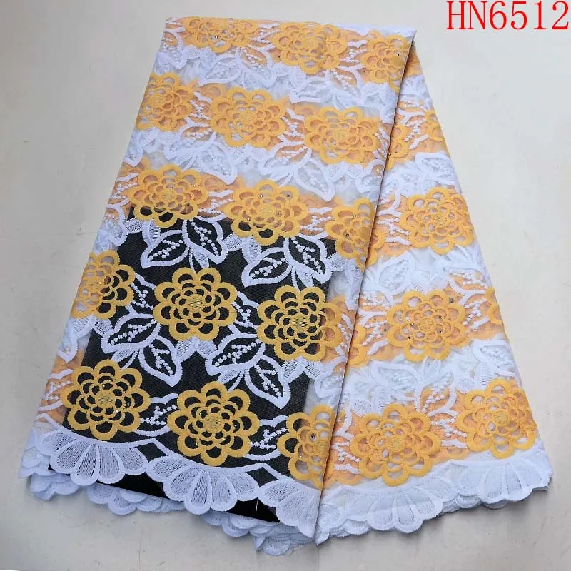 

New Arrival Milk Silk African Lace Fabric High Quality French Guipure Lace Fabric With Stones For Nigerian Tulle Net Dress Party