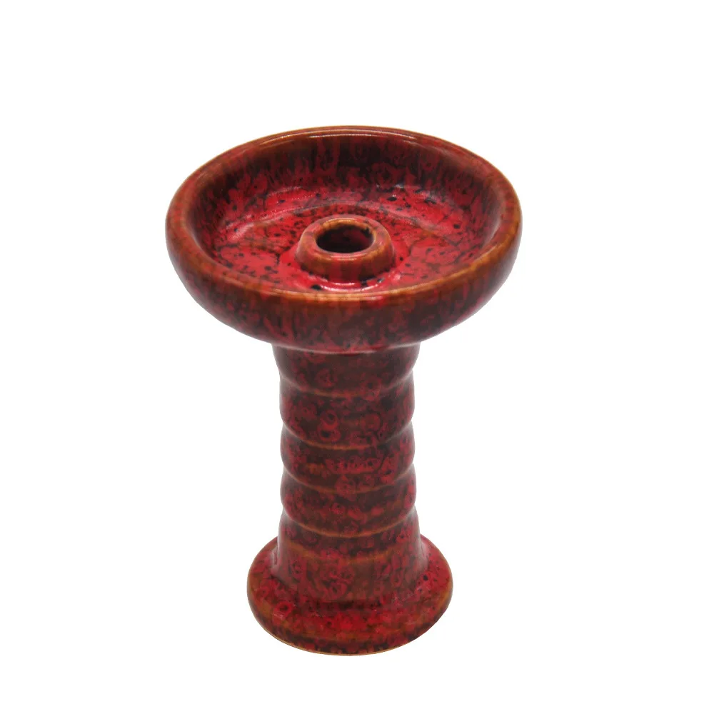 ceramic smoke pan smoke bowl hookah pot shisha pot of colored glaze ceramic, Pure color spot decoration