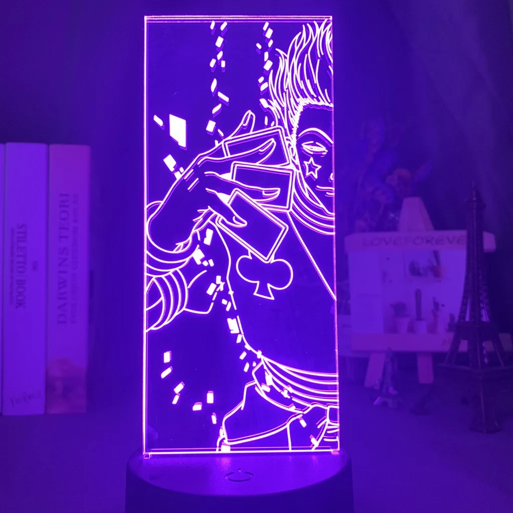 

Acrylic 3d Night Light Led Color Changing Nightlight for Kids Bedroom Decoration Light Anime Hunter X Hunter Hisoka Lamp Gift
