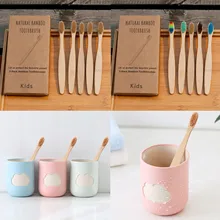 5 шт. Детские зубные щетки из натурального бамбука, Детские зубные щетки, инструмент для ухода за полостью рта для детей, для дома, школы, путешествий, бамбуковые зубные щетки