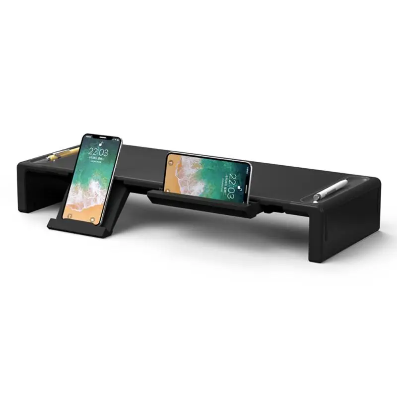 

Multifunction Laptop Stand Monitor Phone Holder Portable Mini Desk with Storage Organizers 8cm Heightened Computer Monitor Base