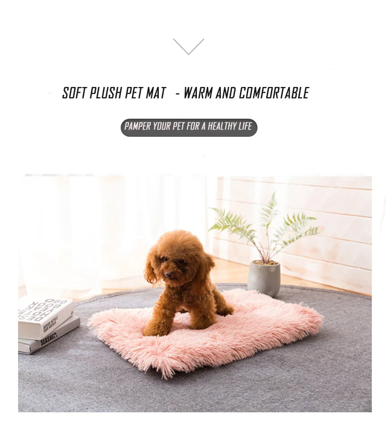 

Soft Plush Sleeping Dog mat For Small Medium Large Dog Cat Bed Blanket Puppy Dog Bed Mat Long Hair Warm Cat Cushion