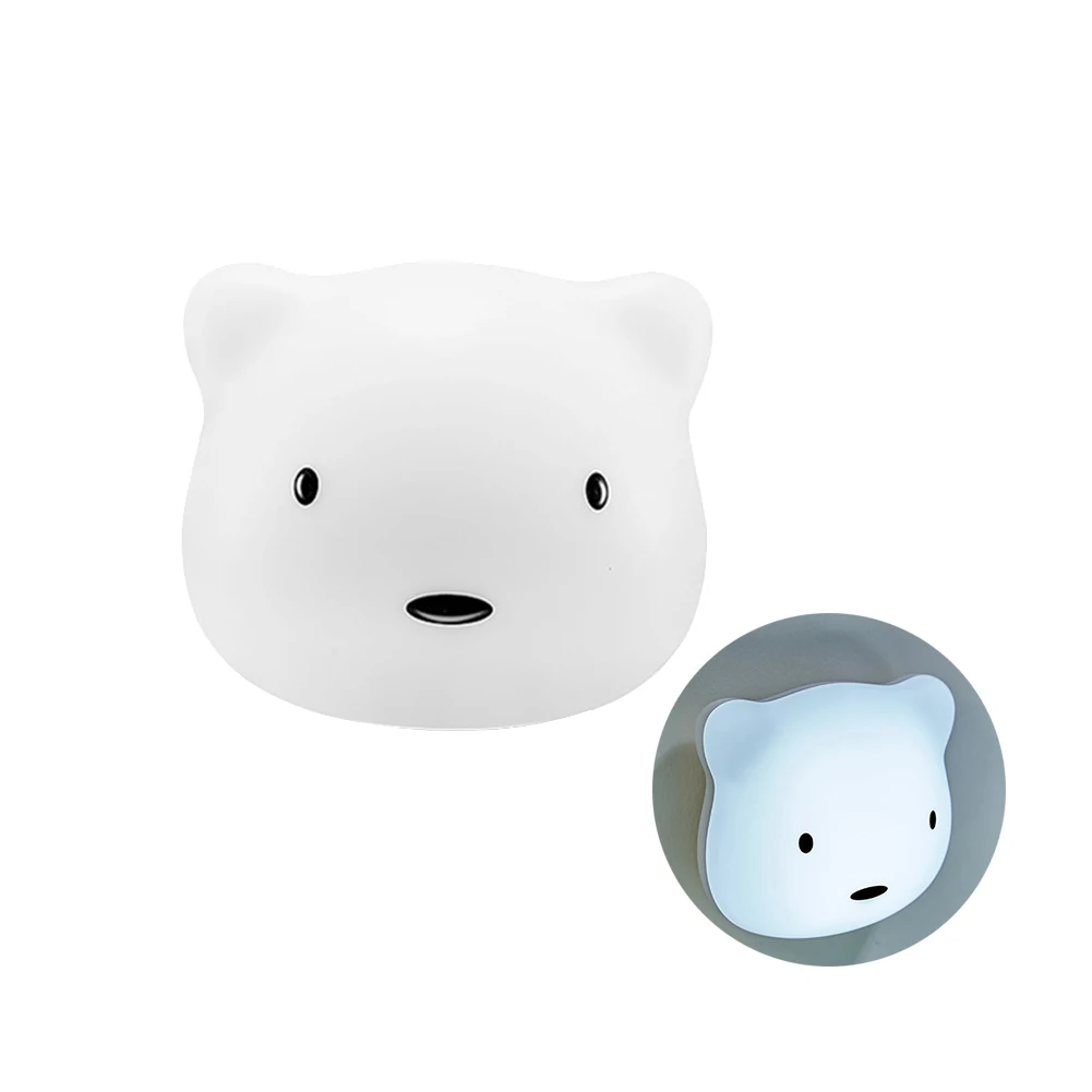 Дети USB мультфильм сенсорный сенсор подарки Led затемнения перезаряжаемые съемный с магнитной палкой спальня ночник милый медведь
