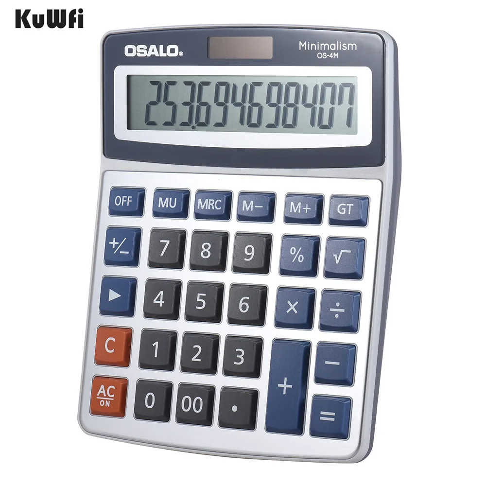 8 Digit Large Home Office Desktop Electronic Calculator Battery Solar Power