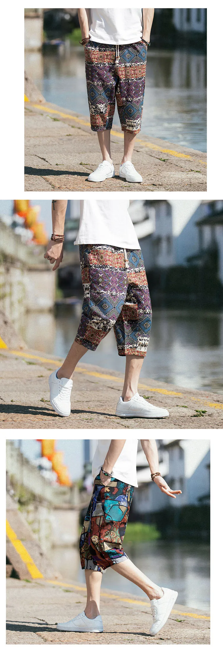 JDDTON мужские новые ретро свободные шорты с принтом пляжные спортивные Шорты повседневные традиционные японские шорты с цветочным принтом укороченные брюки JE022