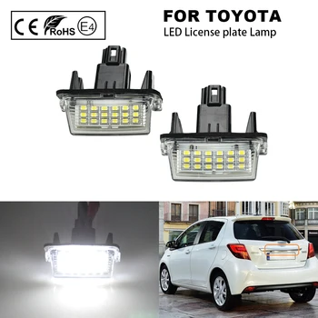 

2pcs Car LED Number License Plate Lights Number Plate Holder Lamp No Error For Toyota Avalon Camry Highlander Prius C Yaris