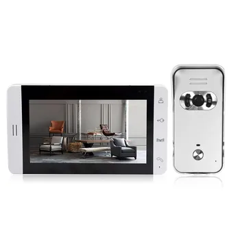 

Home Security 7-inch LCD Screen Monitor Color Video Door Viewer Door Bell Touch Button Video Intercom Monitor Camera Door Bell