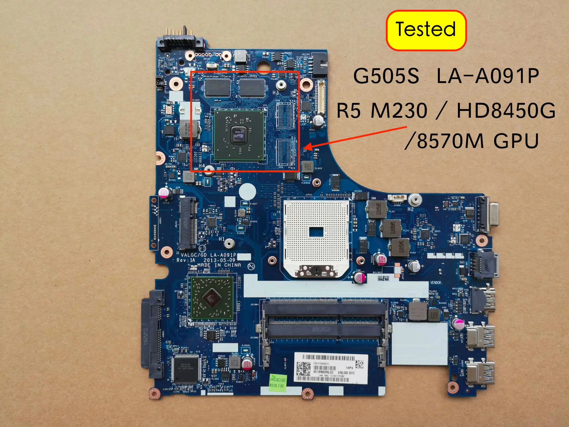 

For Lenovo G505S VALGC/GD LA-A091P Laptop PC motherboard