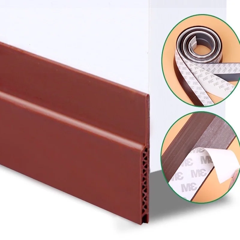 Akoestische Deur Bodem Sweep Siliconen Черновая пробка Lijm Drempel Seal 28 мм x 910 мм Marron Bruin Grijs Wit