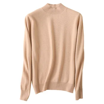 

2020 New Style Woolen Sweater Women's Wool Bottoming Shirt Pullover Half-Collar Sweater Slim-Fit Sweater