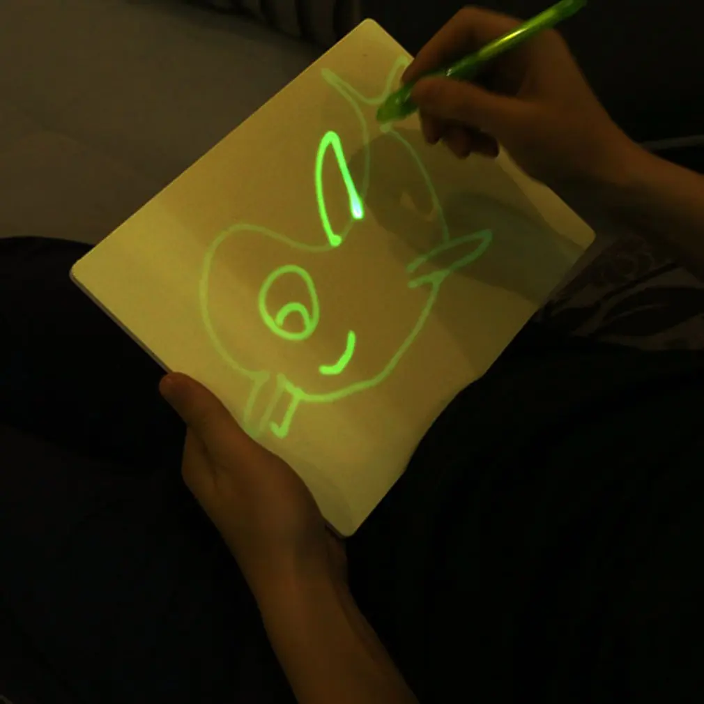 

A3/A4/A5 Children's Fluorescent Drawing Board Luminous Writing Graffiti Board Pvc Magic Light Painting Board Toy