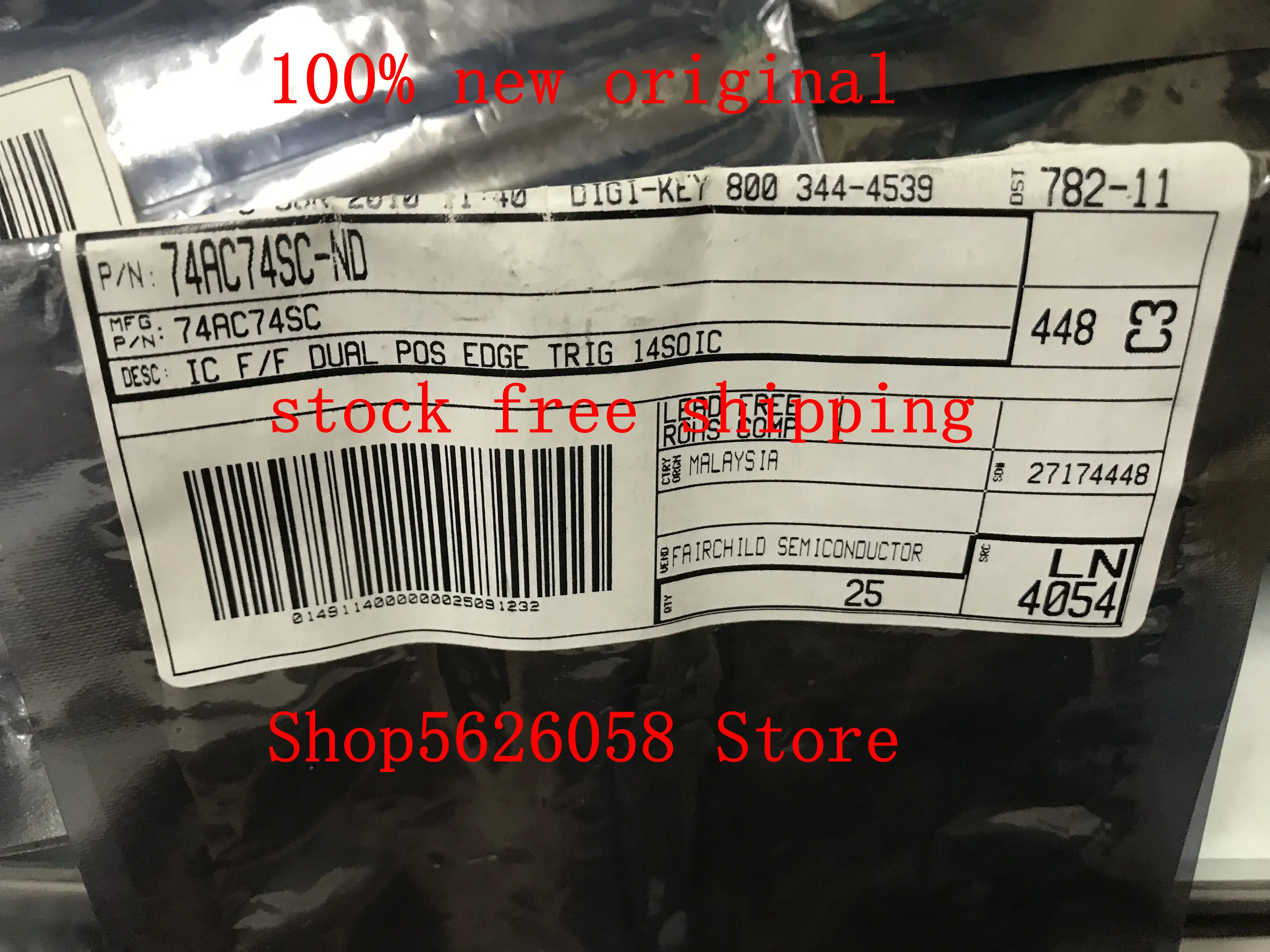 

50 шт./лот 74AC74SC SOP 100% Новый оригинальный