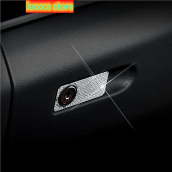 

Car Glove Storage Box Lock switch Button Cover Trim Cover Stickers For Mercedes BENZ C E Class W205 W213 GLK X204 CLS GL GLE
