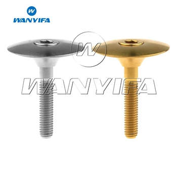 

Wanyifa M6 x 35mm Ti Titanium Headset Top Cap 1-1/8" & Titanium Bolt New 1set Biycle Bolts Headset