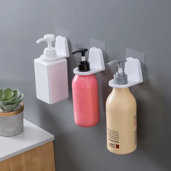 

Wall-Mounted Shower Gel Hook Rack Traceless Self-adhesive Hand Sanitizer Bracket for Household Bathroom Accessories