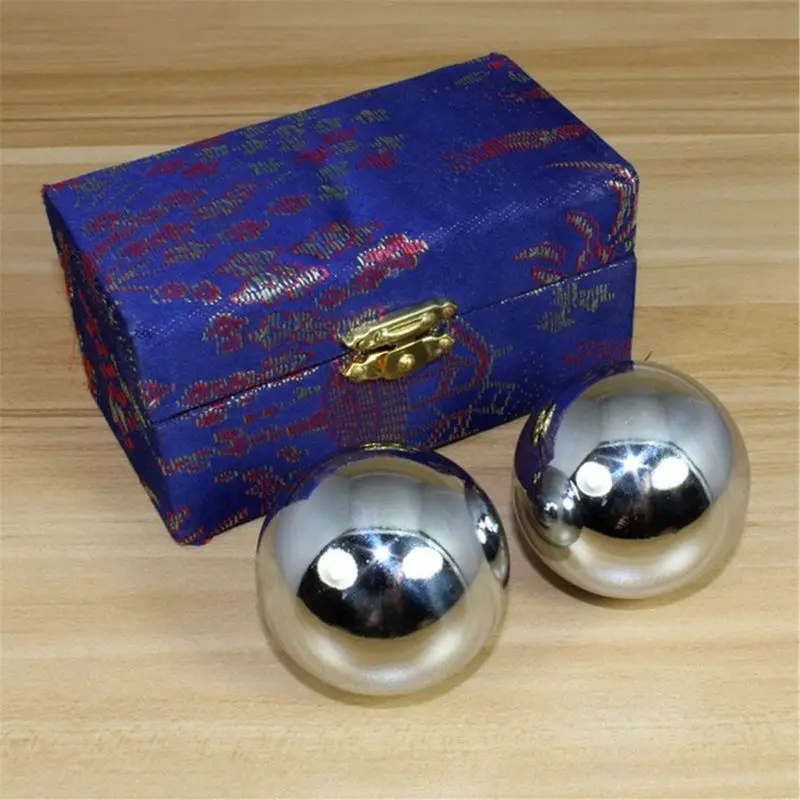 

One Pair Chinese Health Balls Baoding Iron Ball Massage Balls For Hand Therapy Exercise and Stress Relief