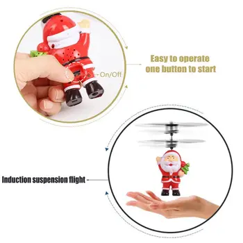 

Electric RC Flying Santa Claus Infrared Induction Aircraft Helicopter LED Light 72XC