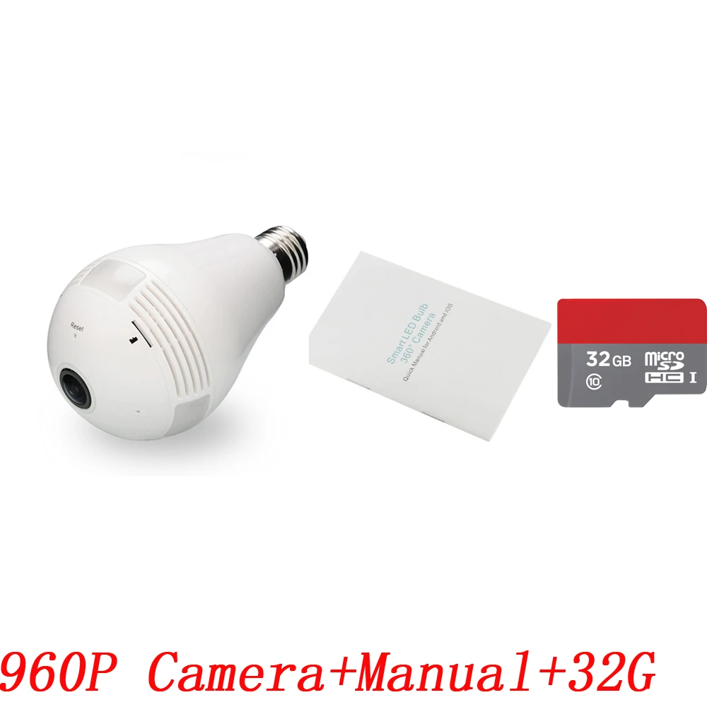 INQMEGA 960P панорамная лампа 360 градусов IP камера беспроводная WiFi "рыбий глаз" объектив HD лампа камера Внутренняя безопасность жилища камера - Цвет: option 6