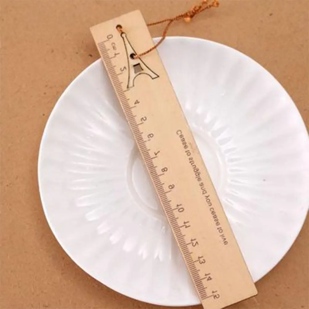 15cm Tower Adeeing, 15 см, креативная Милая деревянная линейка, прямая Линейка для офиса, школы, детей, Канцтовары, стиль, случайный, QKCr60 - Цвет: 15cm Tower