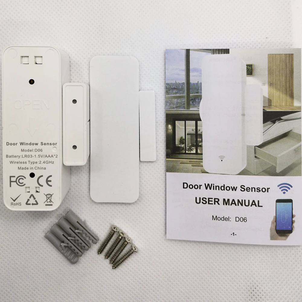 Умный датчик для двери Tuya ZigBee/ Wi Fi детекторы открывания и закрывания дверей