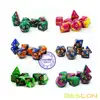 Bescon Mini Two Tone Polyhedral RPG Dice Set 10MM, Small Dice Set D4-D20 in Tube, 7pcs set 3