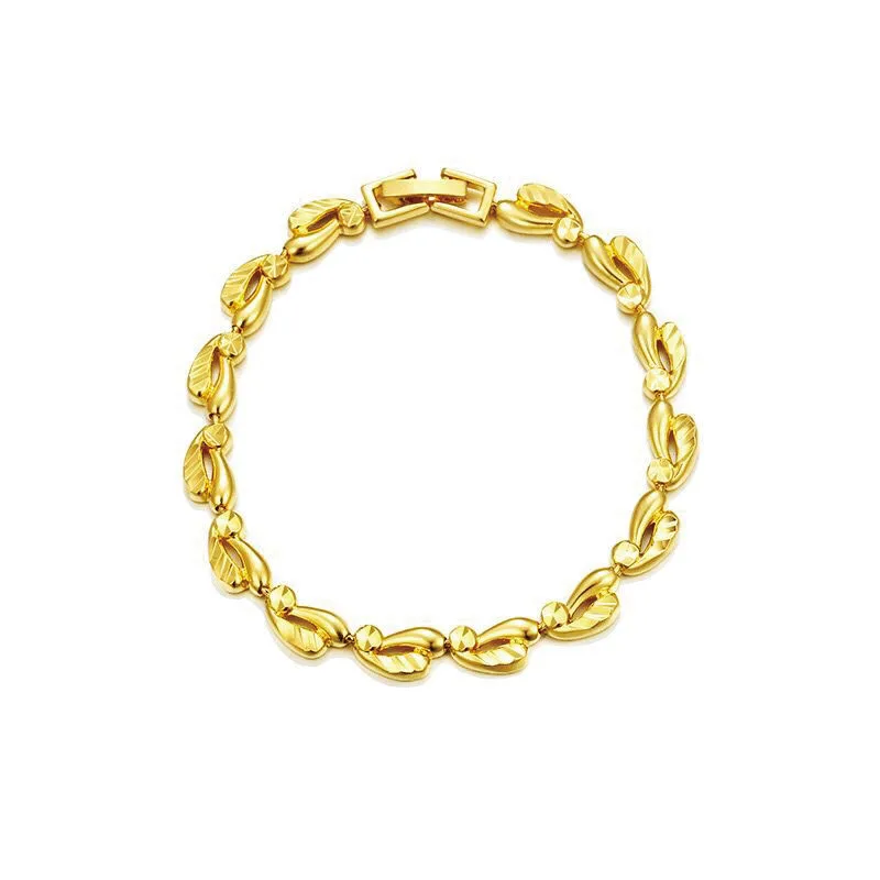 MxGxFam (19 5 см x 8/11 мм) тяжелый браслет-цепочка ювелирные изделия для мужчин 24 К чистый