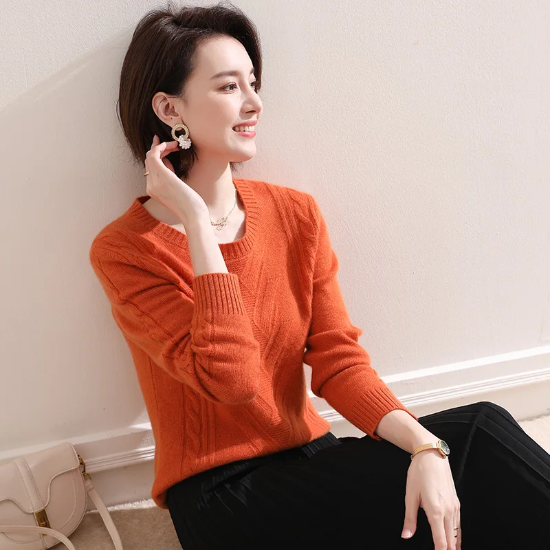 Winter/Autumn 100% Pashmina Knitted Sweater and