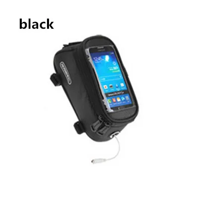 black Hot Sale Waterproof Cycling Frame Phone Touch Screen Pannier Bags Bicycle Handlebar Bag Bike Front Bag Mountain Bike Accessories - Цвет: black
